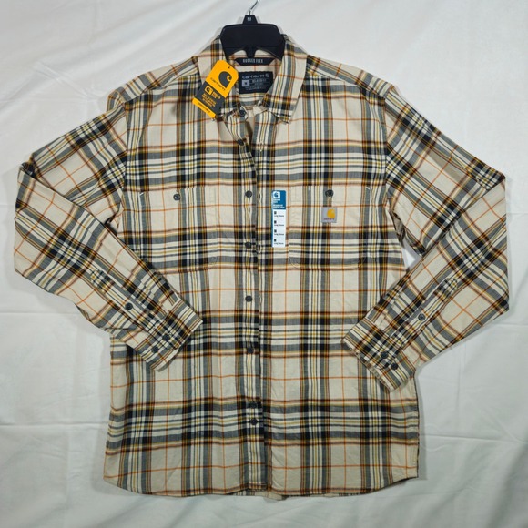 Carhartt Rugged Flex Relaxed Fit Plaid Lightweight Shirt Men's Size Medium NWT - Picture 1 of 9